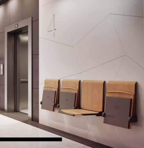 Options : T – garniture/placets pour l’assise et dossier (couleur gray) G - range/revues sous l’assise