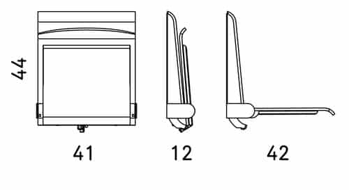 Siège strapontin mural avec dossier