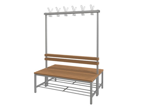 Banc vestiaire double face
